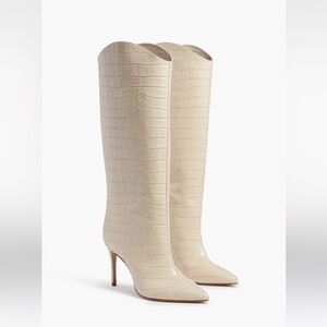 SCHUTZ
Women's Maryana Snake-Embossed High-Heel Boots 6.5